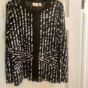Chico’s Jacket , size XL, (2). dressy, black and white
